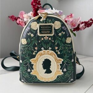 Loungefly Netflix Bridgerton Silhouette Floral Mini Backpack NWT